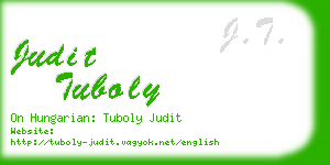 judit tuboly business card